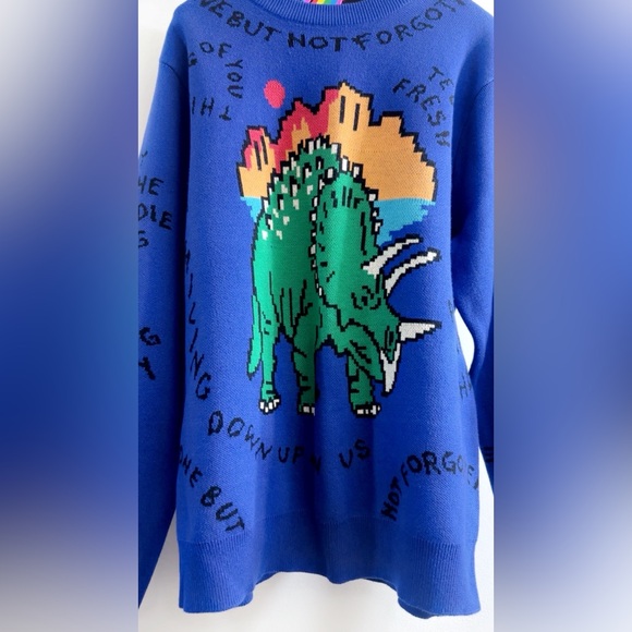 TEDDY FRESH GONE BUT NOT FORGOTTEN SWEATER BLUE SIZE MEN XS WOMEN M-L NWT UNISEX - Picture 8 of 11